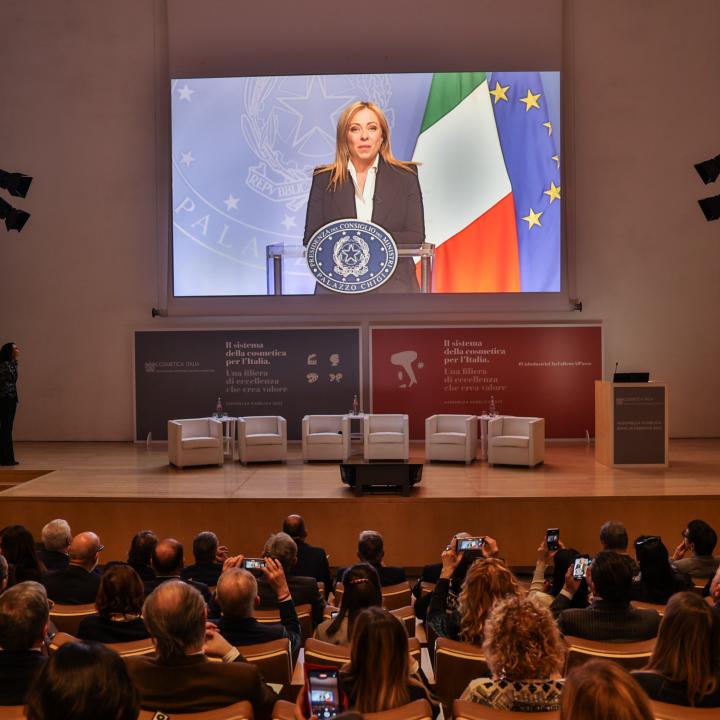 Videomessaggio premier Giorgia Meloni