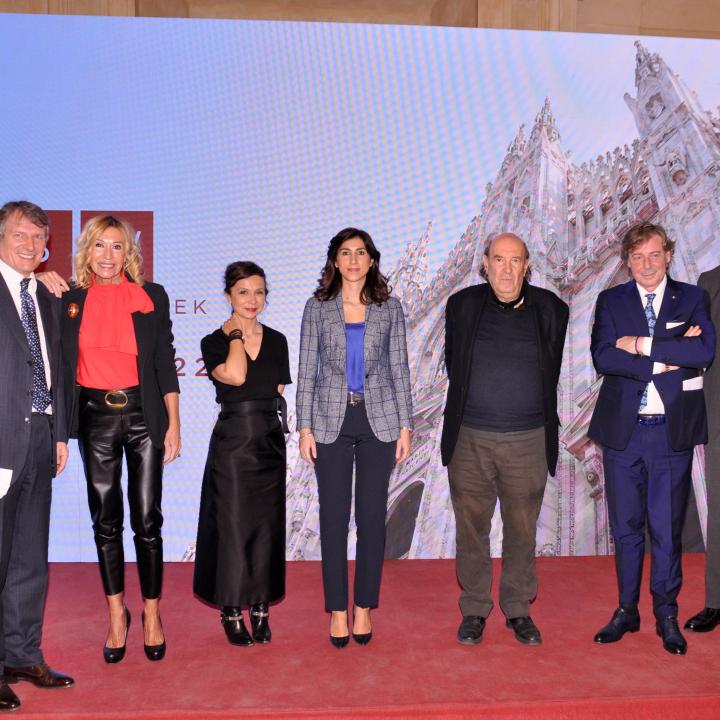 Da sx Alessandro Spada_Melania Rizzoli_Barbara Stefanelli_Alessia Cappello_Stefano Zecchi_Renato Ancorotti_Maurizio Cavezzali