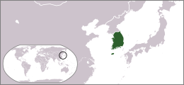 Corea del Sud cartina