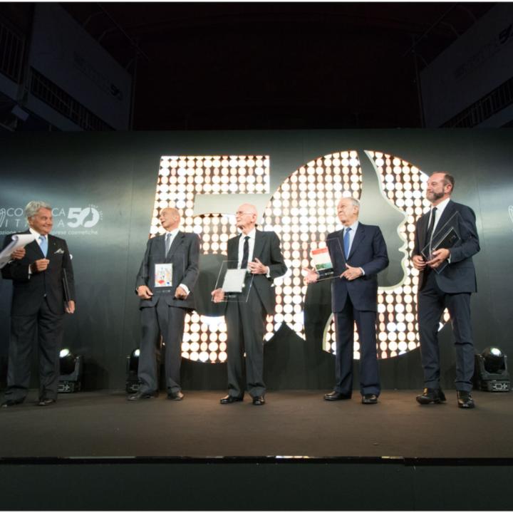 Il Presidente Fabio Rossello e i Past President Marco Pasetti, Alberto Donati, Roberto Tiberi, Mario Usellini, Fabio Franchina